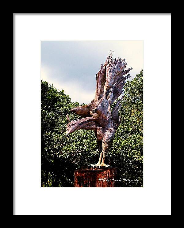 Pfeiffer Beach Framed Print featuring the photograph 'Nepenthe's Phoenix Bird' by PJQandFriends Photography