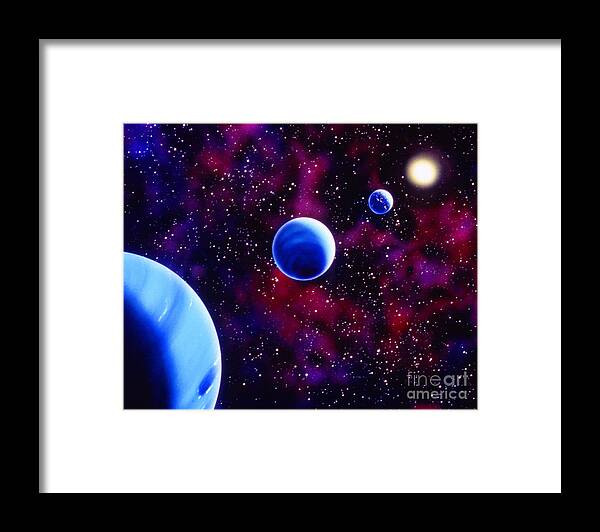 1970s Framed Print featuring the photograph Neptune And Uranus by Granger