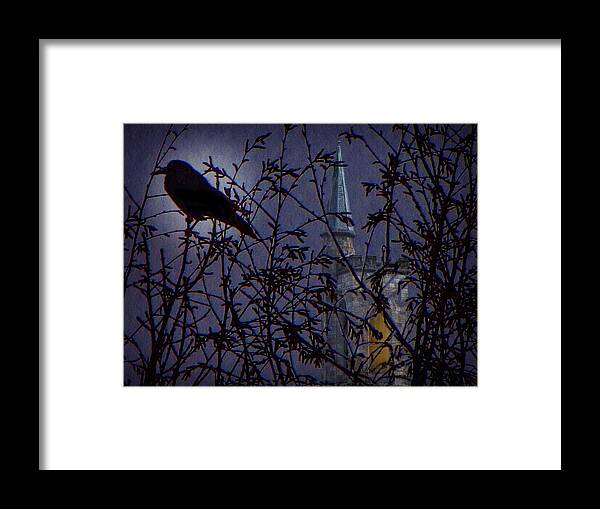 Raven Framed Print featuring the photograph Nevermore by David Dehner
