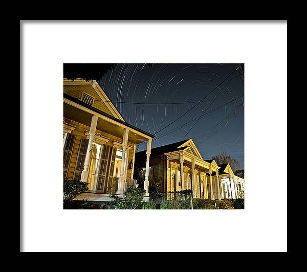 North Framed Print featuring the photograph New Orleans Star Trails by Ray Devlin