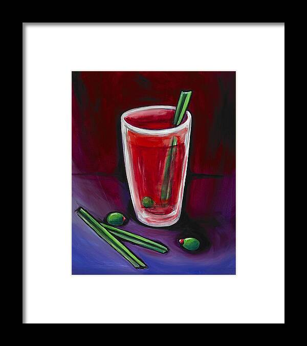 Bloody Mary Framed Print featuring the painting New Year by David Junod