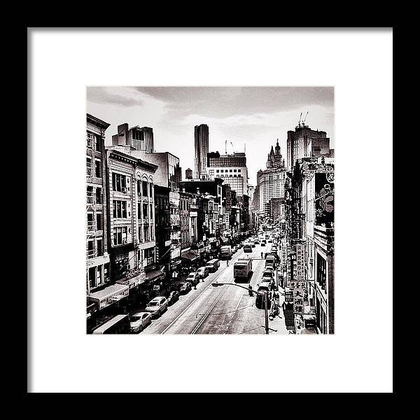 New York City Framed Print featuring the photograph New York City - Above Chinatown by Vivienne Gucwa