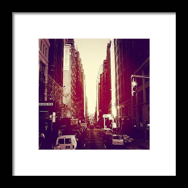 City Framed Print featuring the photograph #newyork #city #street #bandw #cool by Ben Lowe