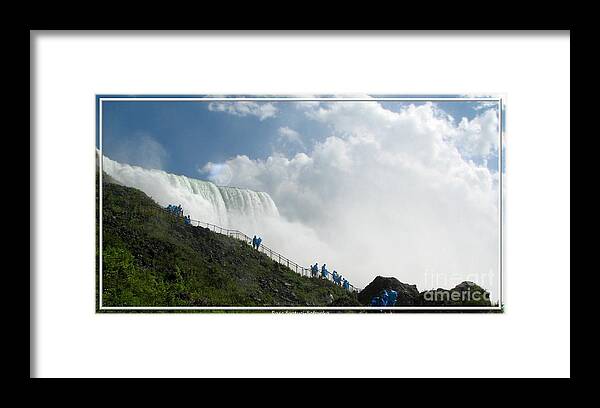 Stairs Framed Print featuring the photograph Niagara Falls Stairs Next to American Falls by Rose Santuci-Sofranko