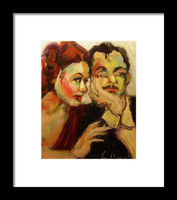 The Thin Man Framed Print featuring the painting Nick and Nora by Les Leffingwell