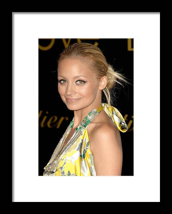 2000s Hairstyles Framed Print featuring the photograph Nicole Richie Wearing A Dries Van Noten by Everett