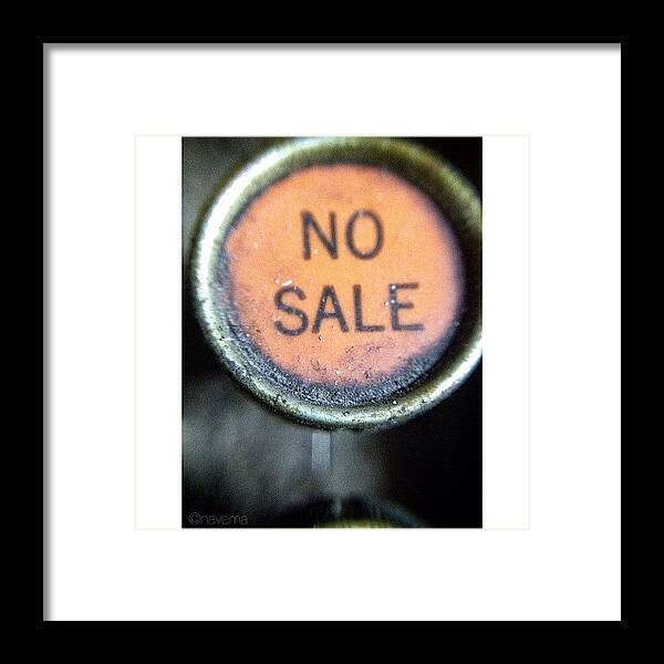 Antique Framed Print featuring the photograph No Sale by Natasha Marco