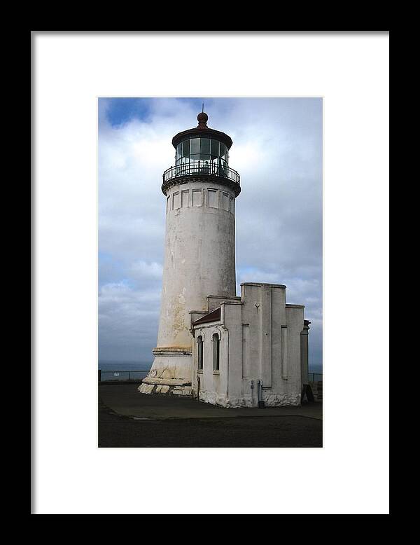 Cape Disappointment Framed Print featuring the photograph Northhead Lighthouse at Cape Disappointment by Kelly Manning