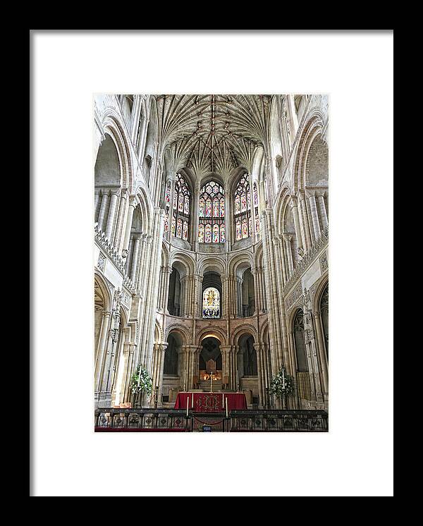 Norwich Cathedral Framed Print featuring the photograph Norwich Cathedral altar by Paul Cowan