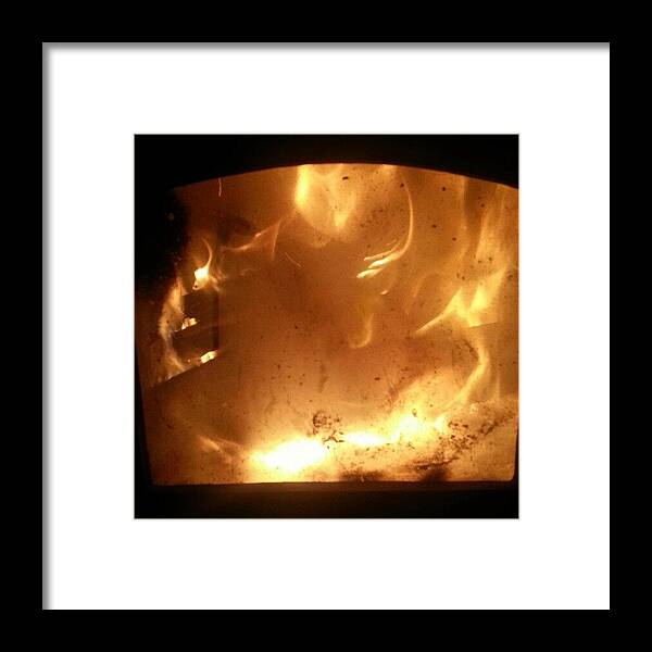  Framed Print featuring the photograph Nothing Like A Real Fire by Kay K