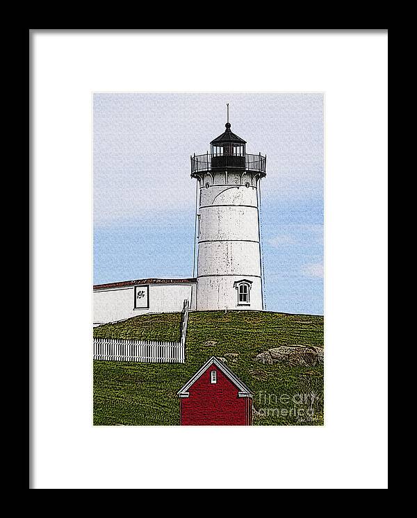 Cape Framed Print featuring the photograph Nubble Lighthouse- Canvas by Luke Moore