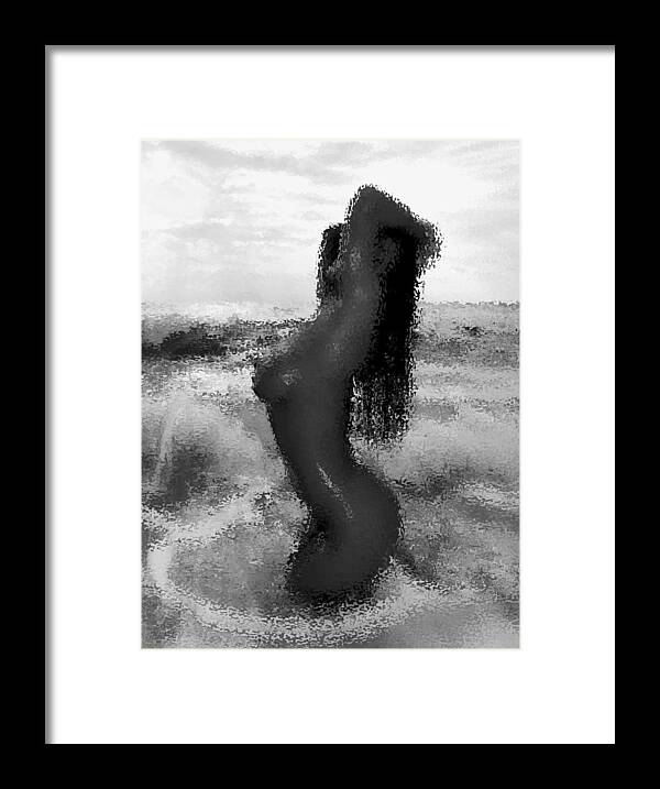 Nude Framed Print featuring the mixed media Nude 054 by Piety Dsilva