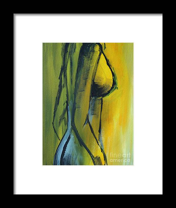 Nudes And Sketches Framed Print featuring the painting Nudes And Sketches by Julie Lueders 