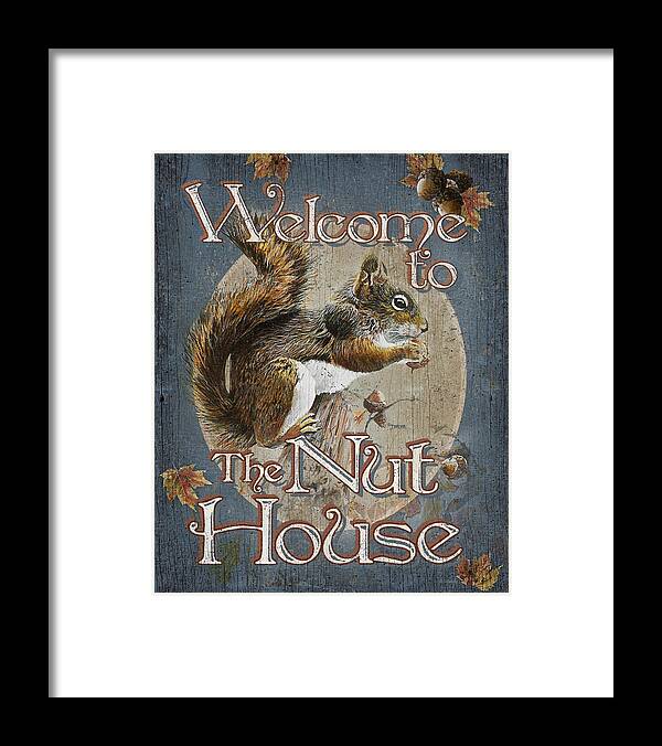 Wildlife Framed Print featuring the painting Nut House by JQ Licensing