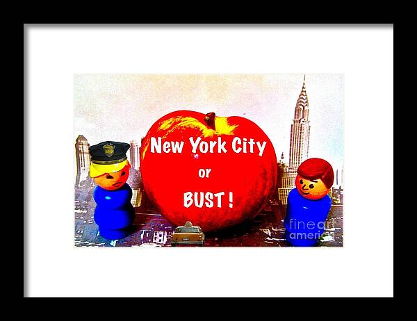 New York City Framed Print featuring the photograph NYC or BUST by Ricky Sencion
