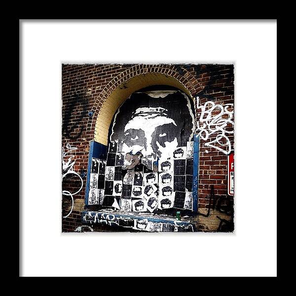 Wheatpaste Framed Print featuring the photograph Obey Giant by Natasha Marco