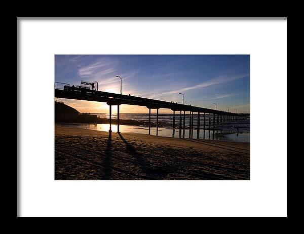 Pier Framed Print featuring the photograph Ocean Beach Sunset by Steve Parr
