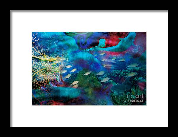 Ocean Framed Print featuring the digital art Ocean Dreams by Rhonda Strickland