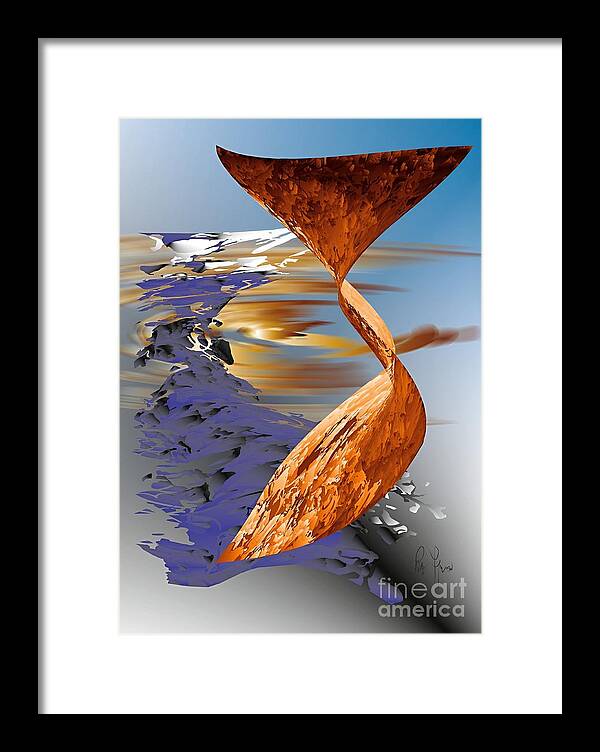 Digital Art Digital Art Digital Art Framed Print featuring the digital art Ocean Of Time And Space by Leo Symon