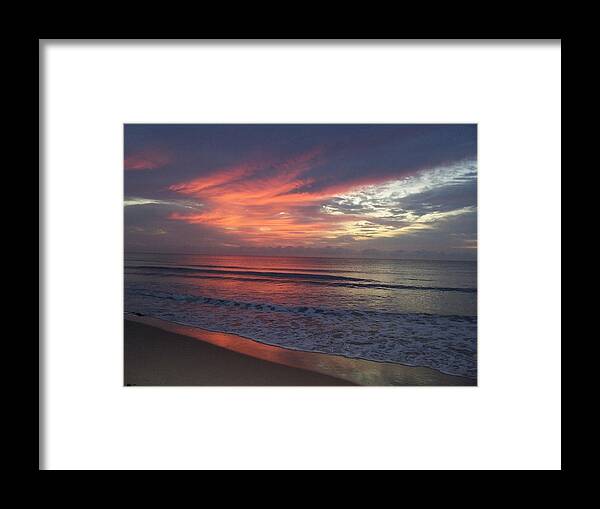 Beach Framed Print featuring the photograph Ocean Sunrise by Sheila Silverstein