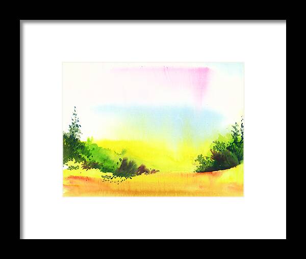 Water Framed Print featuring the painting October Heat by Anil Nene