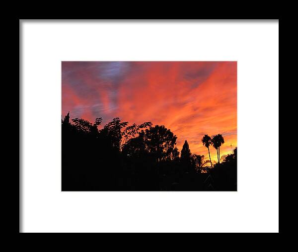 Sunset Framed Print featuring the photograph October Sunset 10 by Helaine Cummins