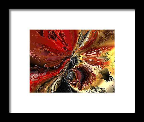 Contemporary Framed Print featuring the digital art OK who spilled the paint by Claude McCoy