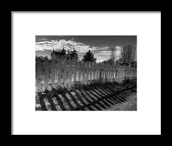 Fence Framed Print featuring the photograph Old Beliefs and Shadows by Michele Cornelius