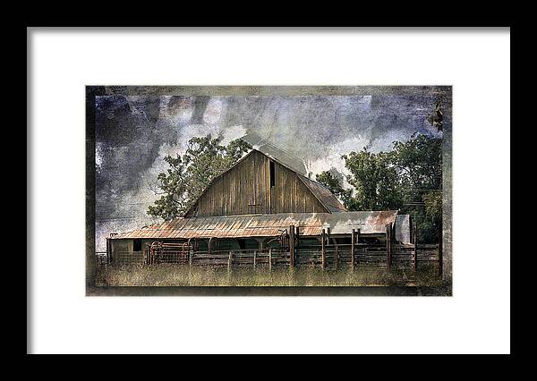 Barn Framed Print featuring the photograph Old Cattle Barn by Barry Jones