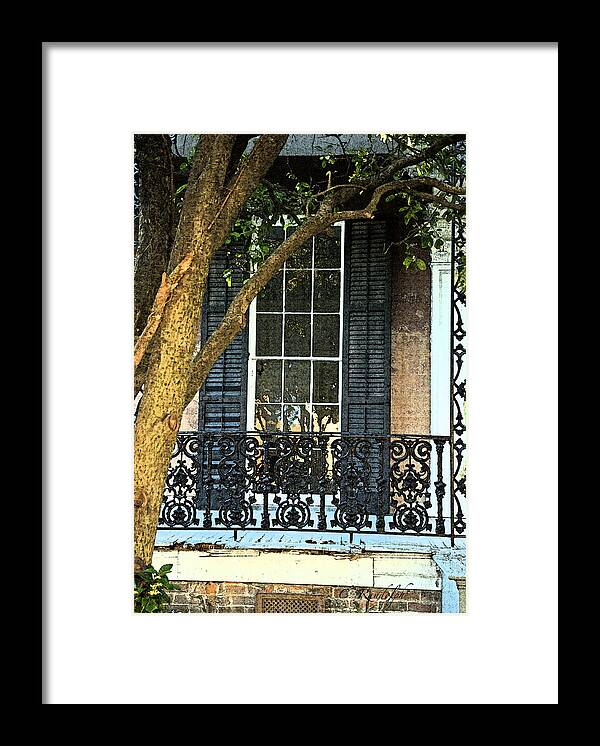New Orleans Framed Print featuring the photograph Old Glass by Cheri Randolph