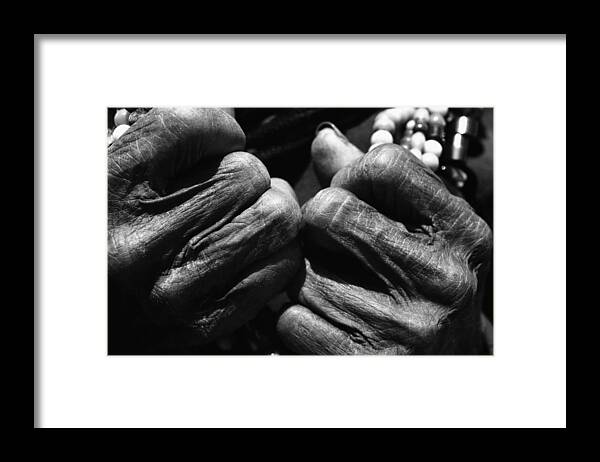 Hands Framed Print featuring the photograph Old Hands 2 by Skip Nall