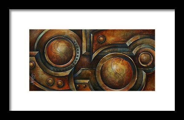 Steampunk Framed Print featuring the painting 'Old Iron' by Michael Lang