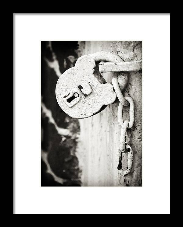 Old Framed Print featuring the photograph Old Lock by Patrick Lynch