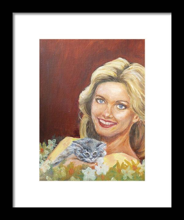 Olivia Newton-john Framed Print featuring the painting Olivia Newton-John by Bryan Bustard