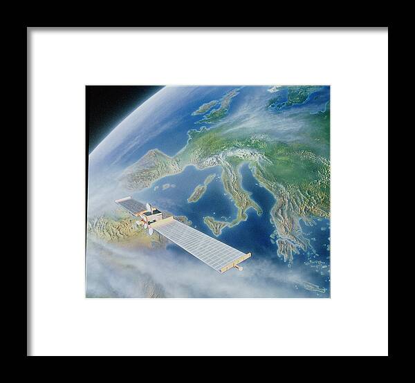 Olympus Satellite Framed Print featuring the photograph Olympus Class Satellite by Julian Baum