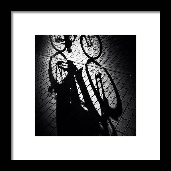 Cyclist Framed Print featuring the photograph On The Move. See Y'all Later! #bycicle by Robbert Ter Weijden