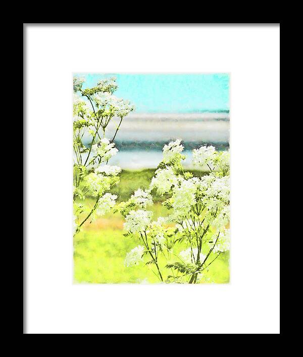 Pegwell Framed Print featuring the digital art On the Mudflats of Pegwell Bay by Steve Taylor