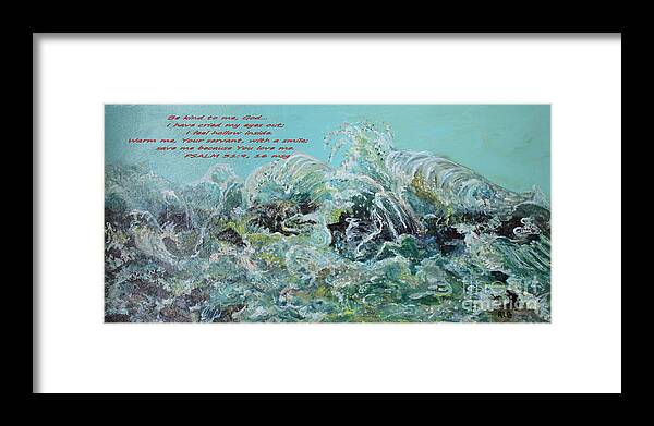 102311 Framed Print featuring the painting On the Rocks by Rita Brown