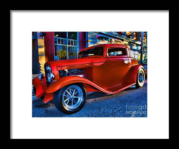 Roadster Framed Print featuring the photograph Orange Roadster by Clare VanderVeen