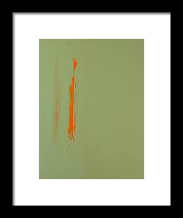 Abstract Paintings Framed Print featuring the painting Orange Wisp by Cliff Spohn