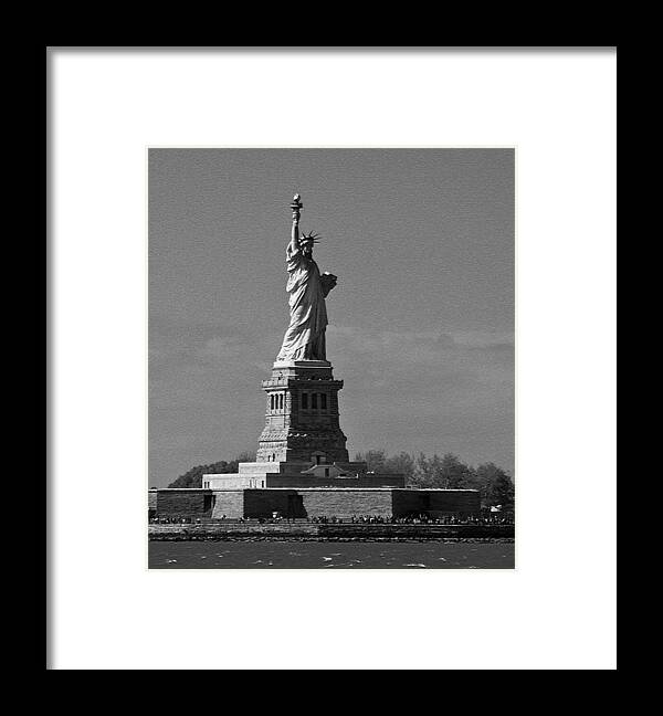 Statue Of Liberty Framed Print featuring the photograph Our Lady of the Harbor by Nancy De Flon
