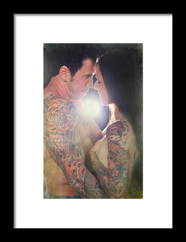 People Framed Print featuring the photograph Our Love Shines by Laurie Search
