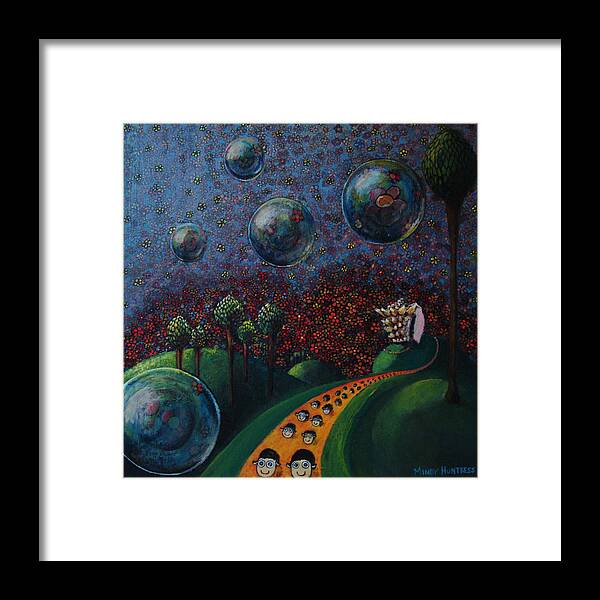 Flowers Framed Print featuring the painting Out of Her Shell by Mindy Huntress