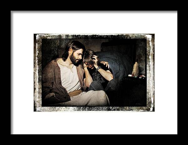 Jesus Framed Print featuring the photograph Over Coming by Helen Thomas Robson