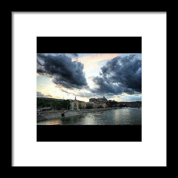 Urban Framed Print featuring the photograph Over The Danube #travel #urban by Zsolt Bugarszki