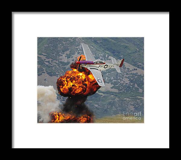 Air Show Hill Air Force Base Framed Print featuring the photograph P-51 by Dennis Hammer