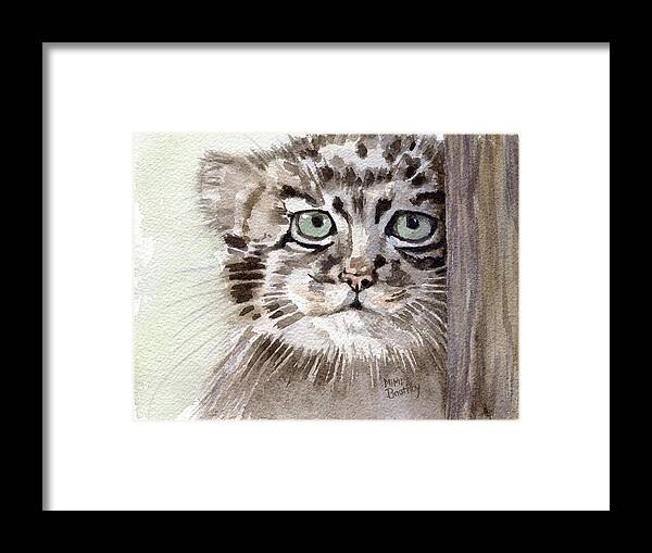Wildcat Framed Print featuring the painting Pallas Cat by Mimi Boothby