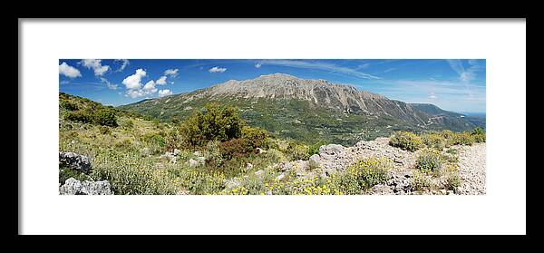 Panorama Framed Print featuring the photograph Panorama of Lefkada by Barbara Domanska