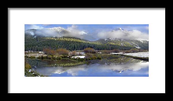 00175165 Framed Print featuring the photograph Panoramic View Of The Pioneer Mountains by Tim Fitzharris