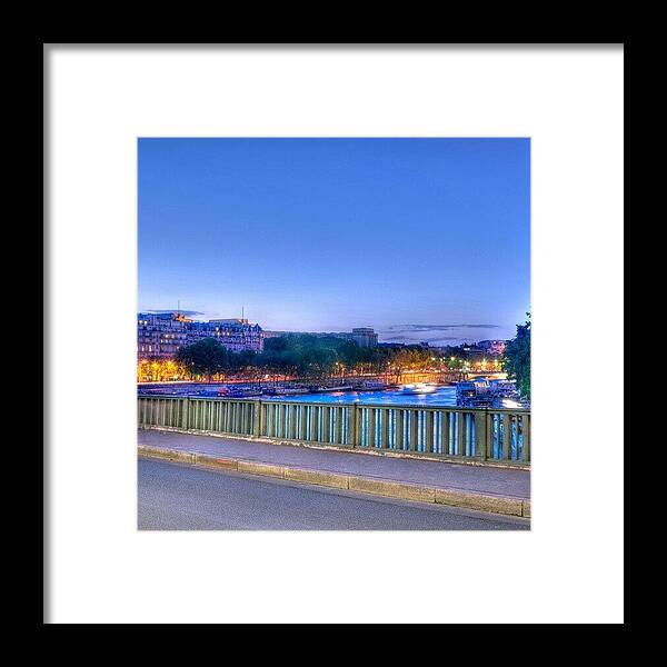 Mobilephotography Framed Print featuring the photograph Paris - La Seine by Tony Tecky